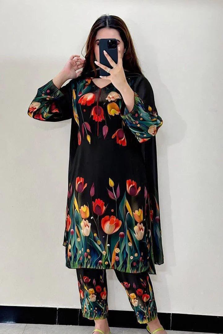 ladies silk suit